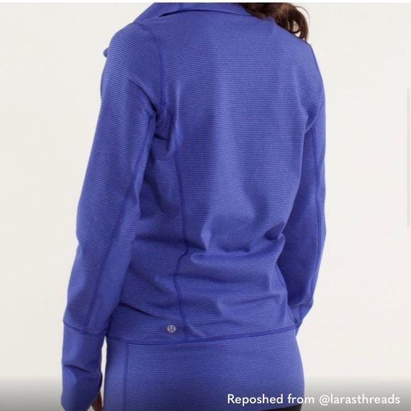 Lululemon Blue Striped In Stride Jacket, GUC, fits true to size. - Picture 6 of 8